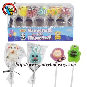 Тварина форма Gummy Jelly Lollipop Candy